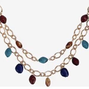 Mixit 30 Inch Link Acrylic Beaded Necklace